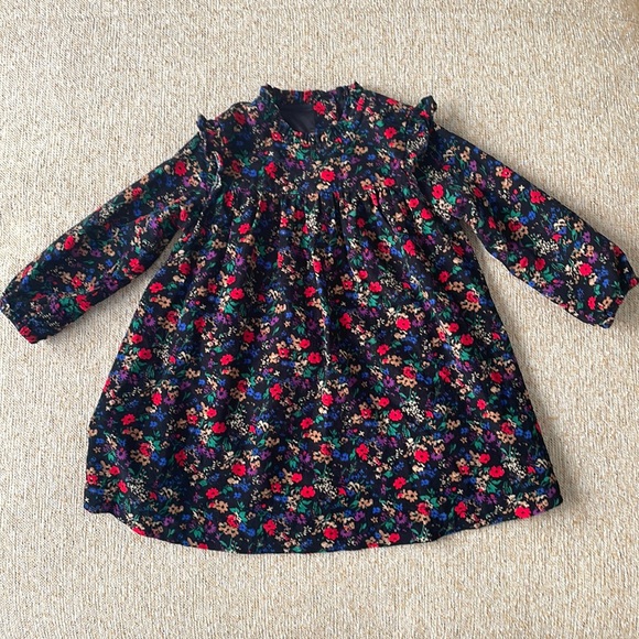 GAP Other - Baby GAP | vintage-y floral-print corduroy dress 3T